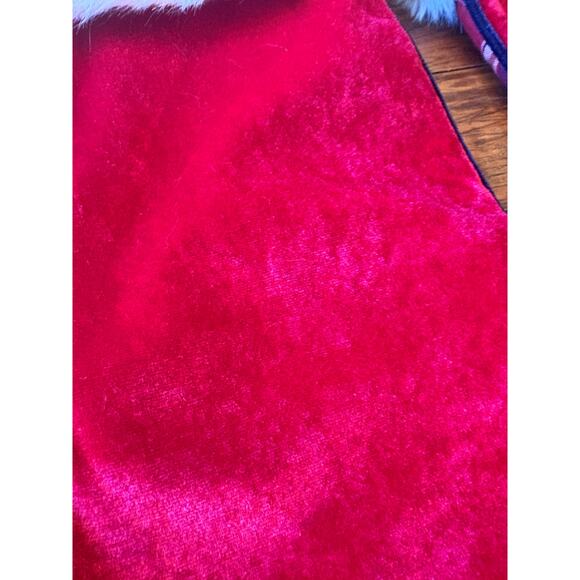 (3) Buffalo plaid Christmas stockings faux fur cuff and deer applique - Picture 5 of 7